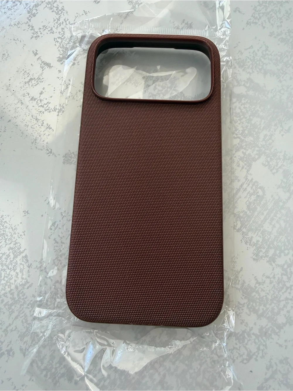 Brown Fabric Phone Case for iPhone 17pro max